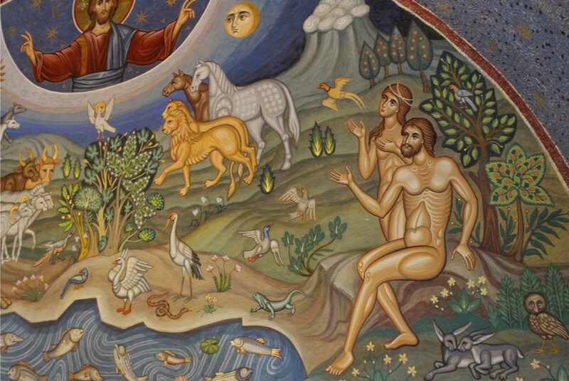 Адам Ева и Животные